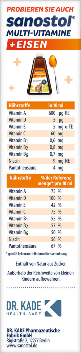 Multi-Vitamine ohne Zuckerzusatz, 230 ml