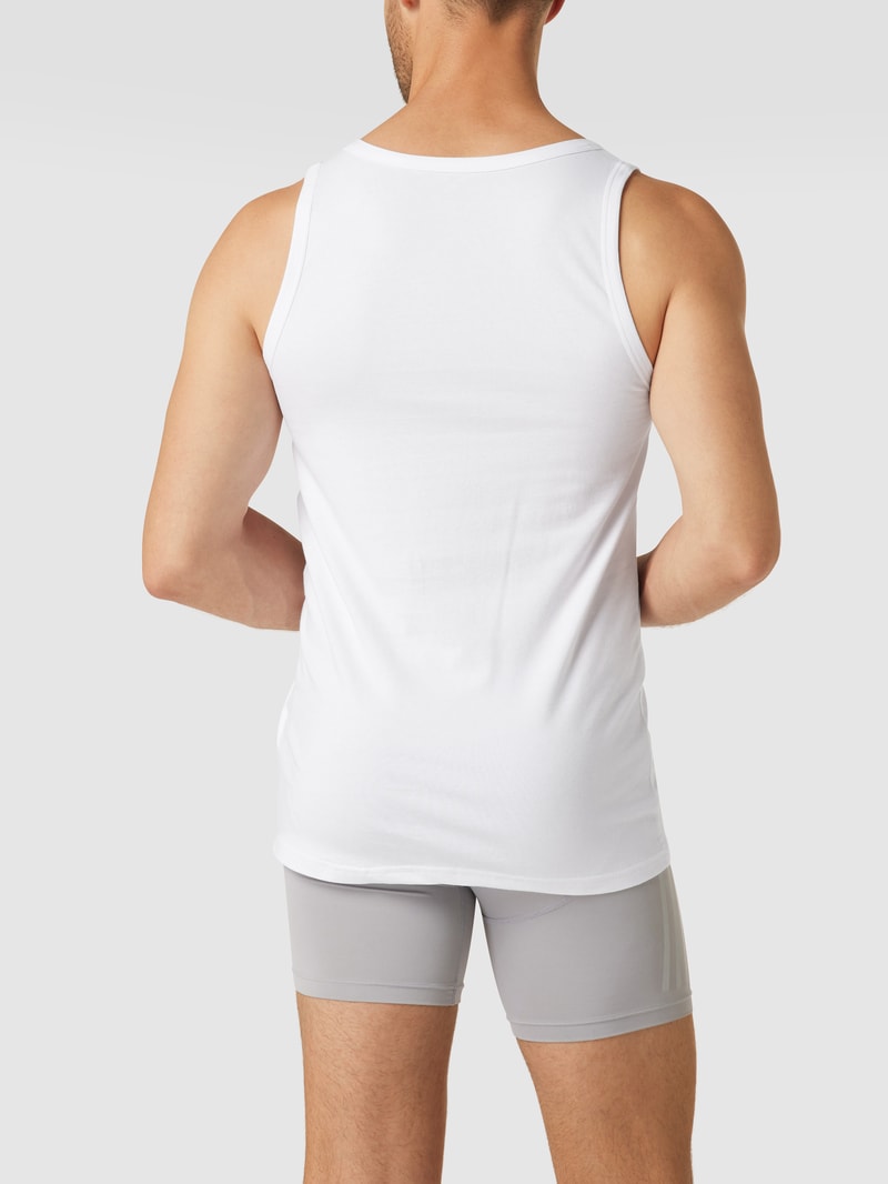 Tanktop mit Label-Print im 2er-Pack in weiß