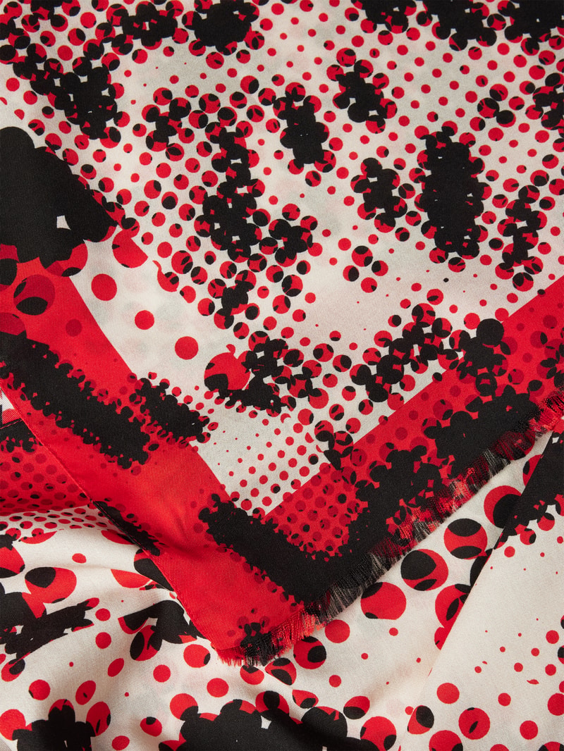 Schal mit Allover-Muster in rot