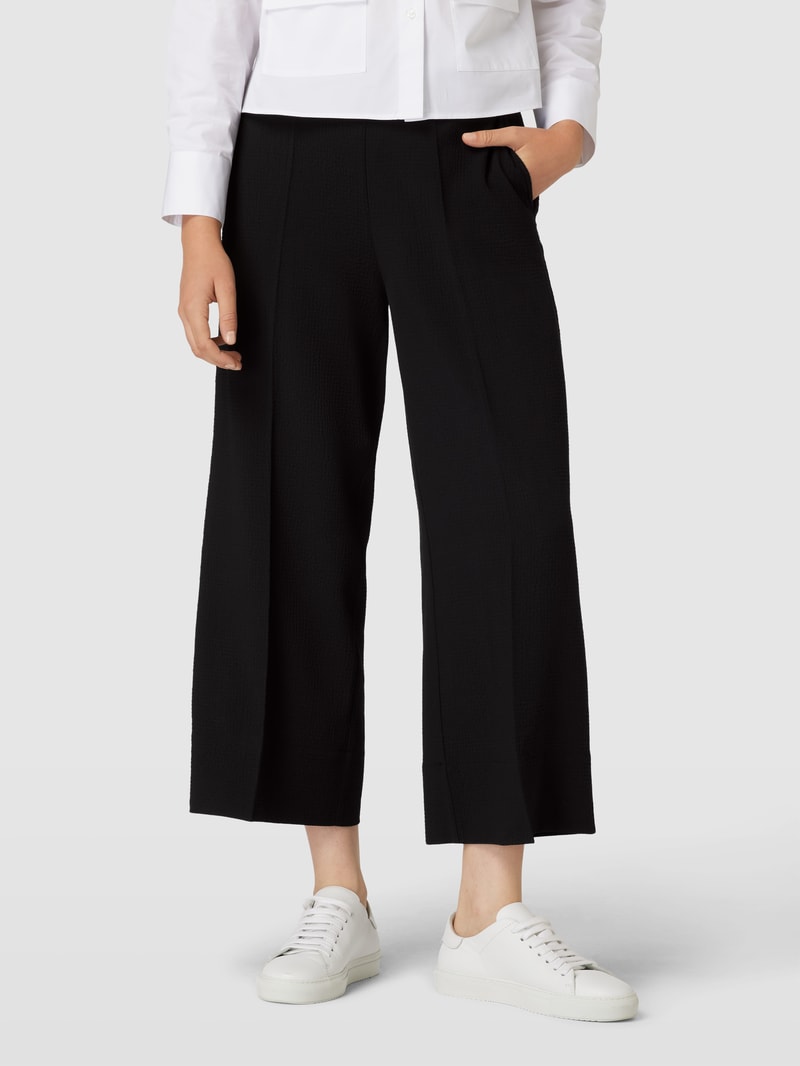 Stoffhose mit Strukturmuster Modell 'Misha' in schwarz