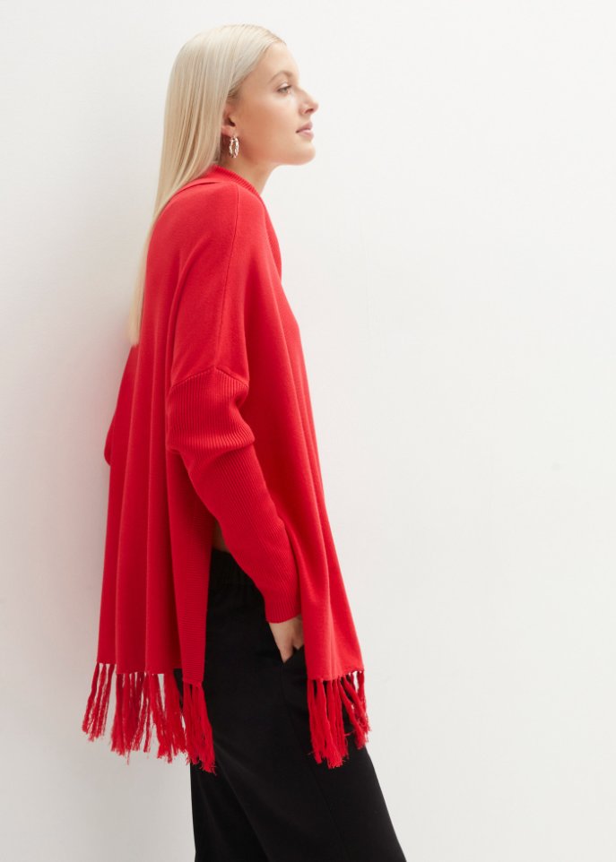 Pullover mit Fransenkante