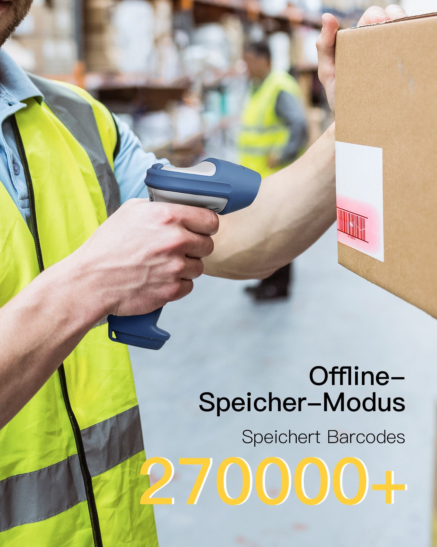 Inateck Wireless Barcode Scanner 2D, Bluetooth 5.0, 2.4Ghz Handscanner