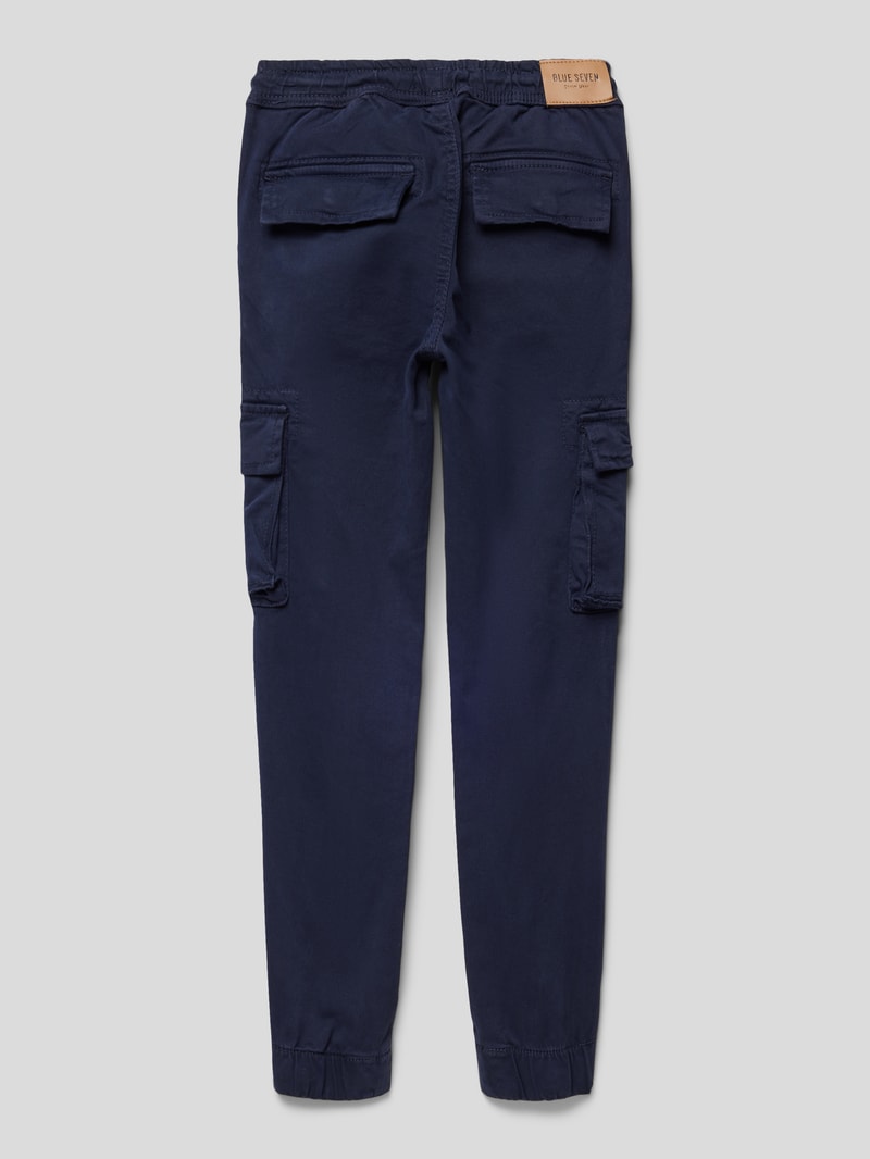 Cargohose mit Label-Detail in blau