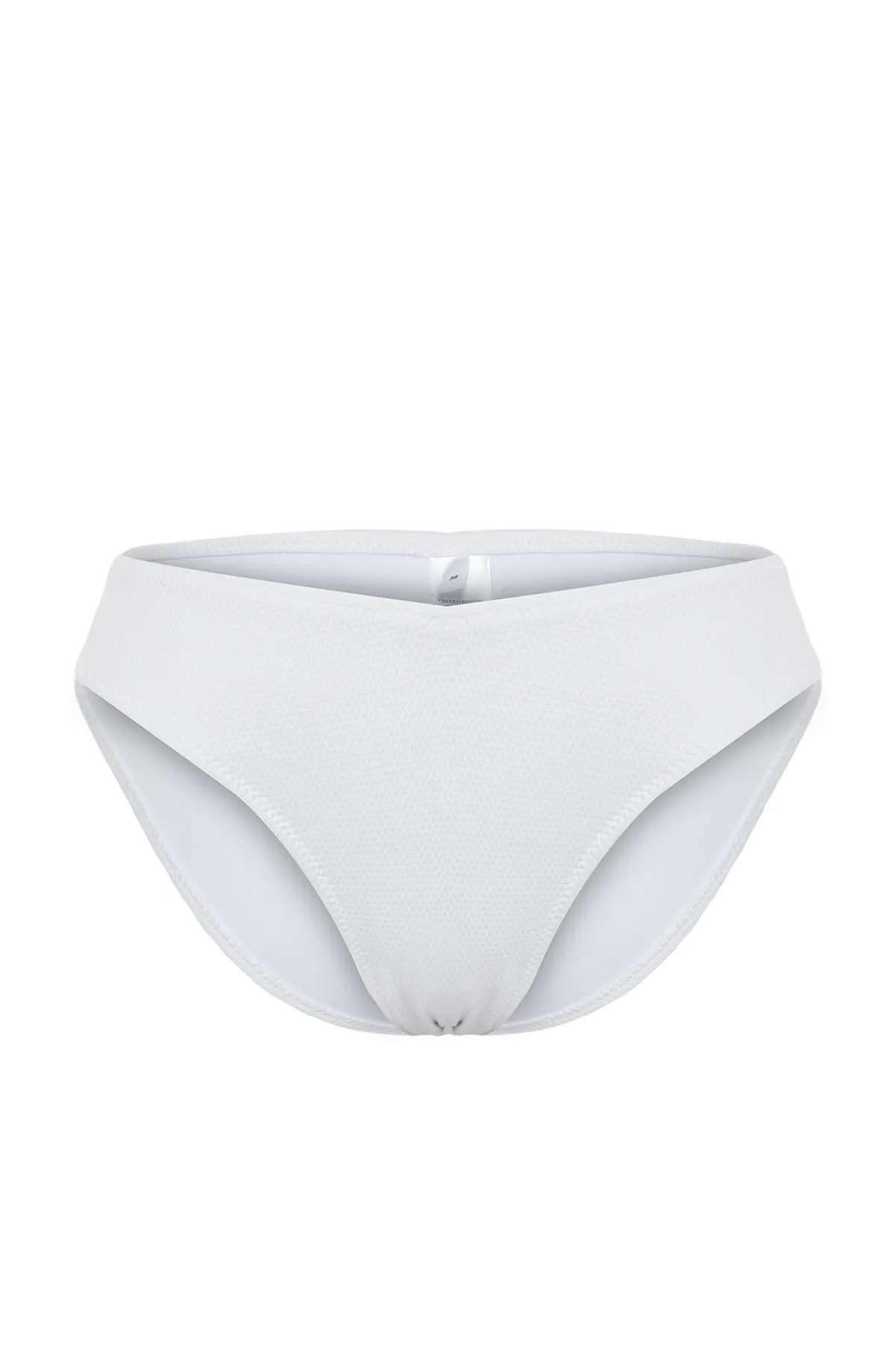 Trendyol Collection  Weiße strukturierte reguläre Bikinihose TBESS24BA00094