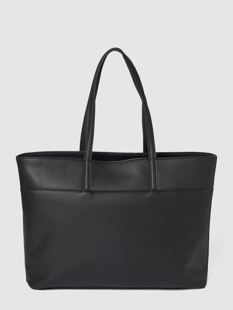 Shopper mit Label-Detail in schwarz