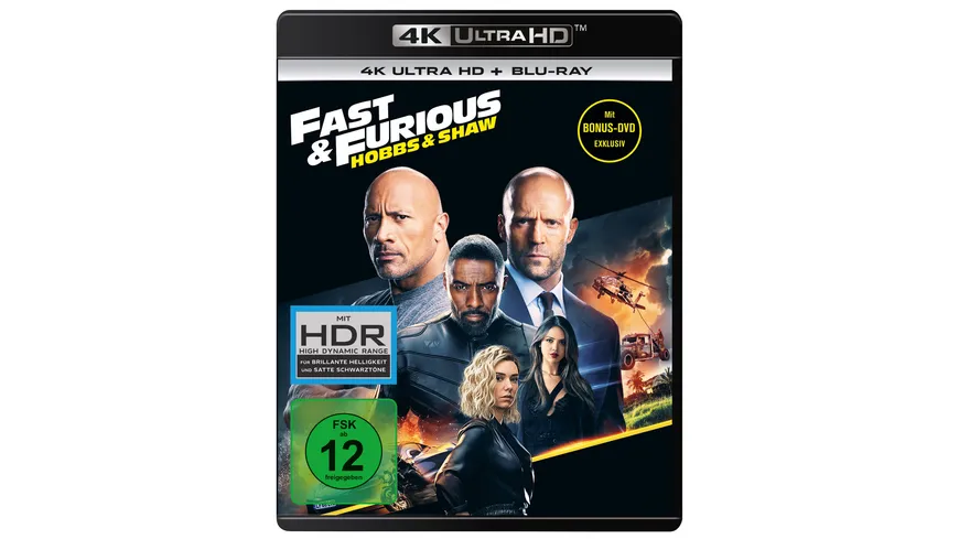 Fast & Furious: Hobbs & Shaw  (4K Ultra HD) (+ Blu-ray 2D) (+ Bonus-DVD)