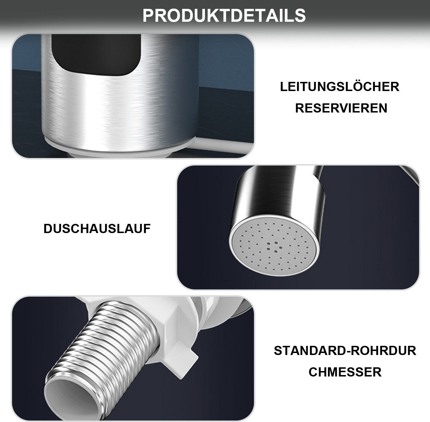 TOPMELON Durchlauferhitzer LED Elektrische Wasserhahn mit Durchlauferhitzer, max 60,00 °C
