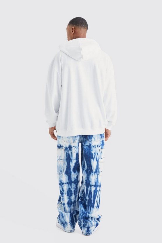Lockere gebleichte Jeans in Hellblau
