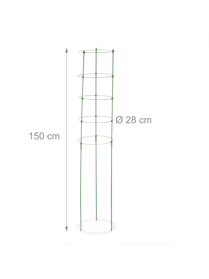 relaxdays 3 x Rankhilfe in Grün - (H)150 x Ø 28 cm günstig kaufen onesize