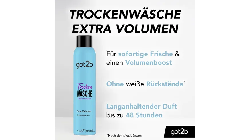 GOT2B Trockenshampoo Trocken Wäsche Extra Volumen 200 ml 200 ml