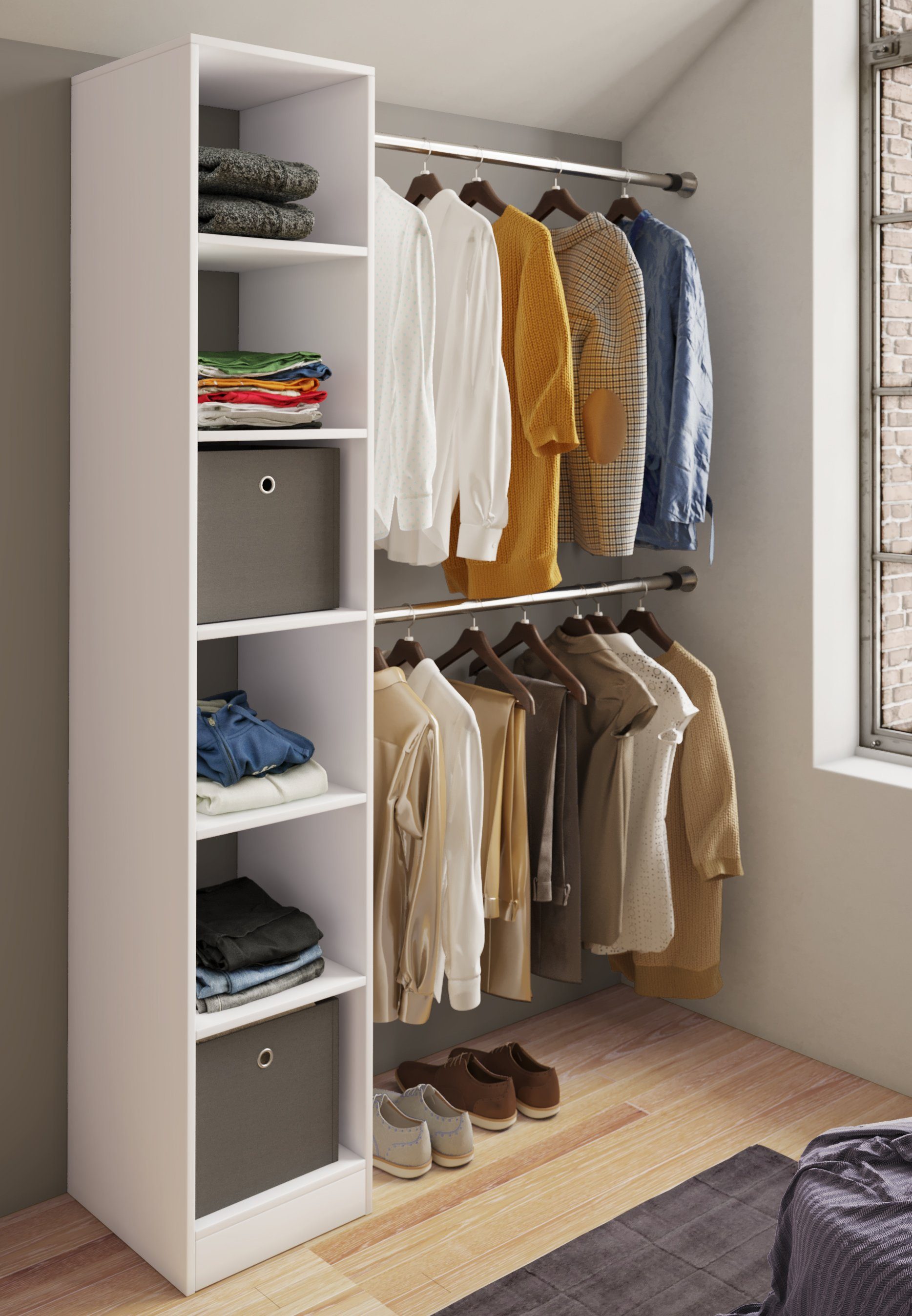 VCM Kleiderschrank Offener Kleiderschrank Dachschrägen Regal Dacholll (1-St)