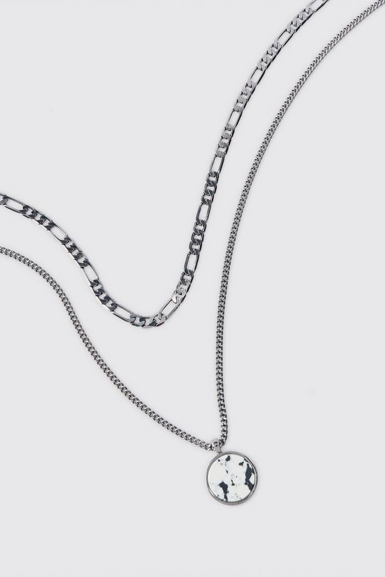 Longer Length Multi Layer Pendant Necklace