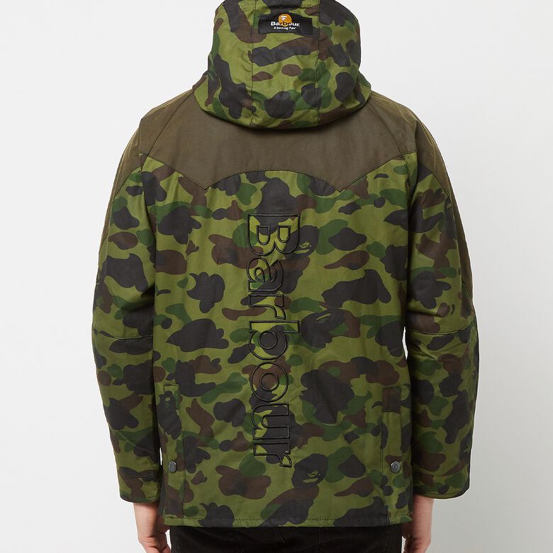 A Bathing Ape x Barbour 1st Camo Bedale Snowboard Jacket green