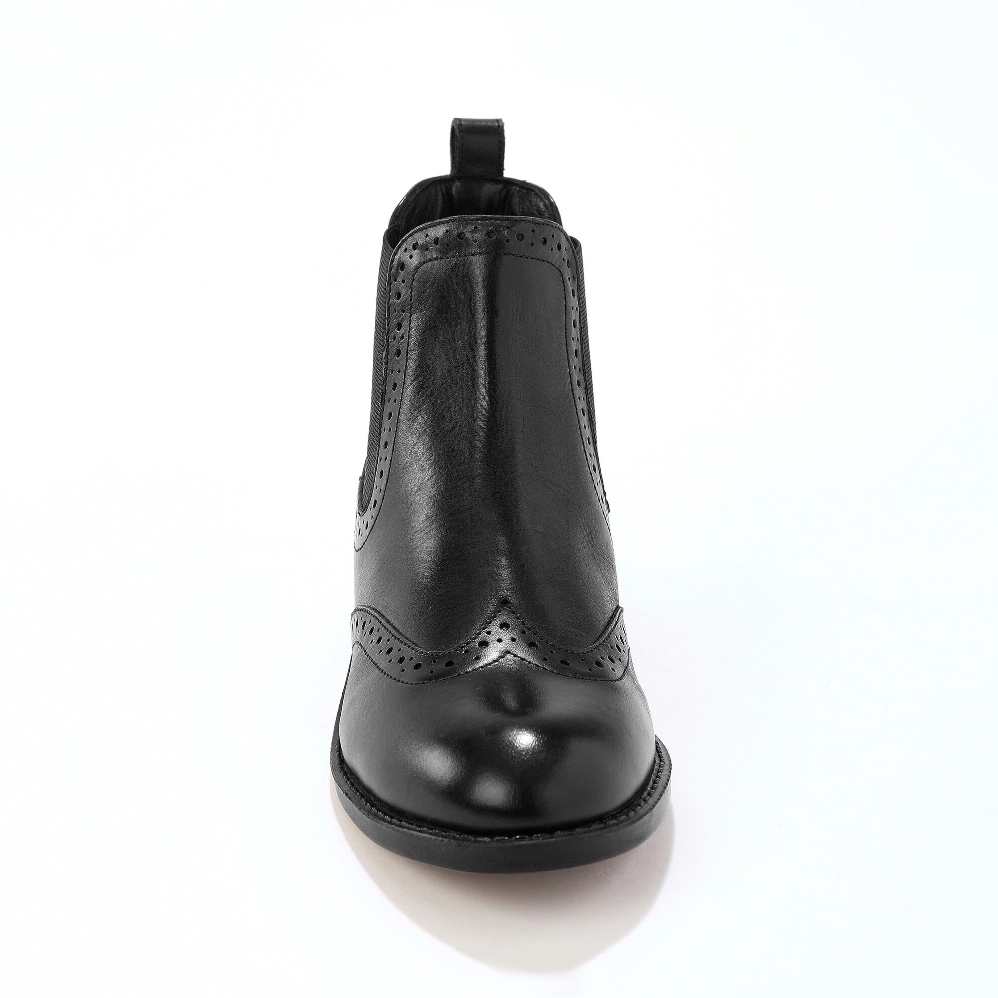 Boots perforées en cuir