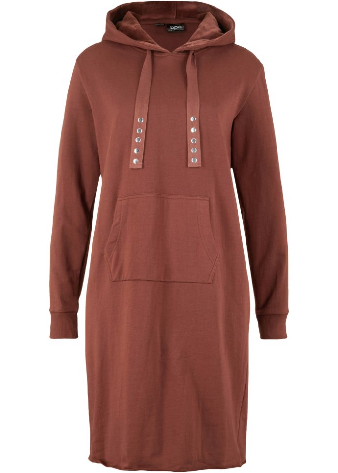 Baumwoll-Sweatkleid mit Kängurutasche