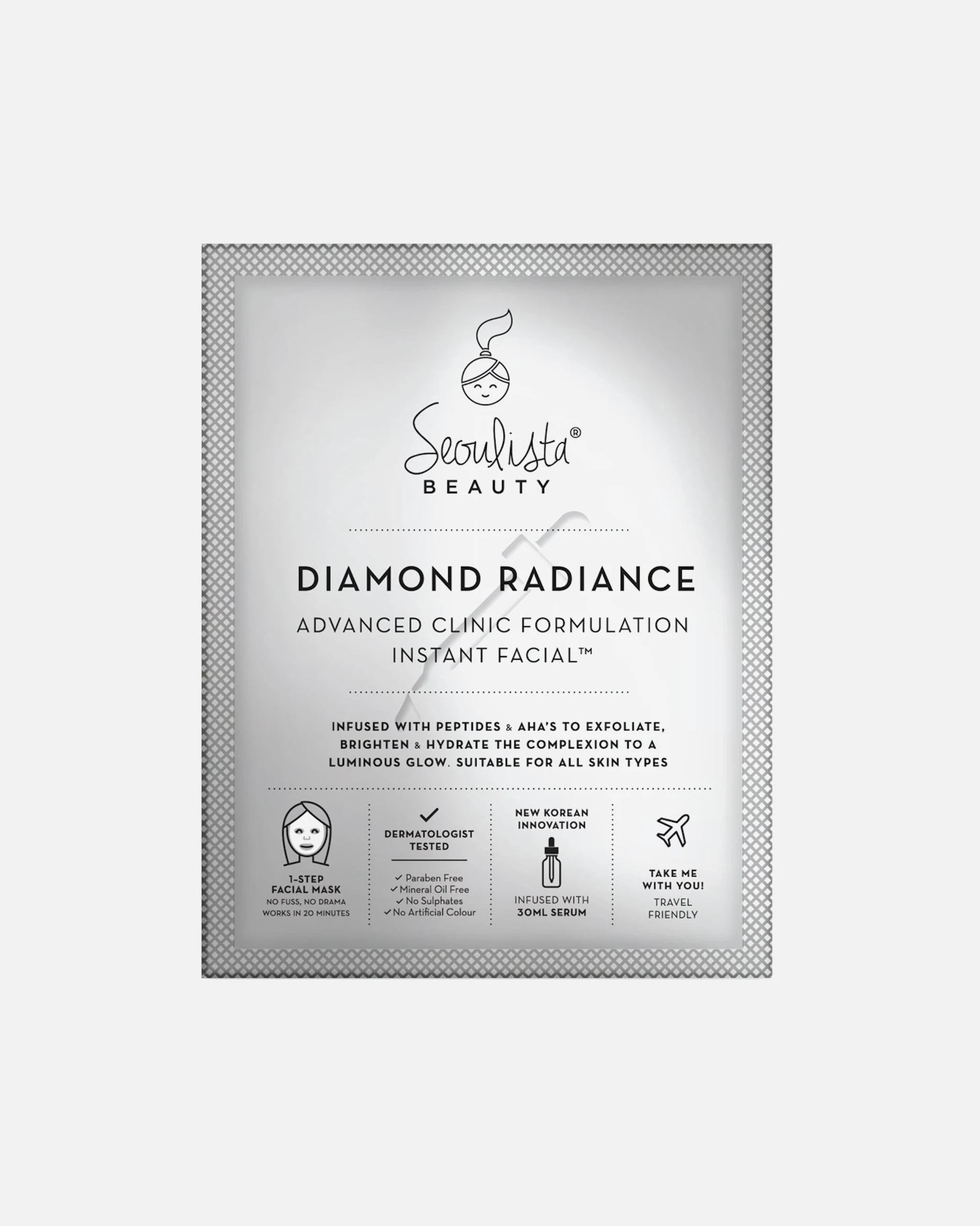 seoulista beauty Diamond Radiance azonnali arckezelés