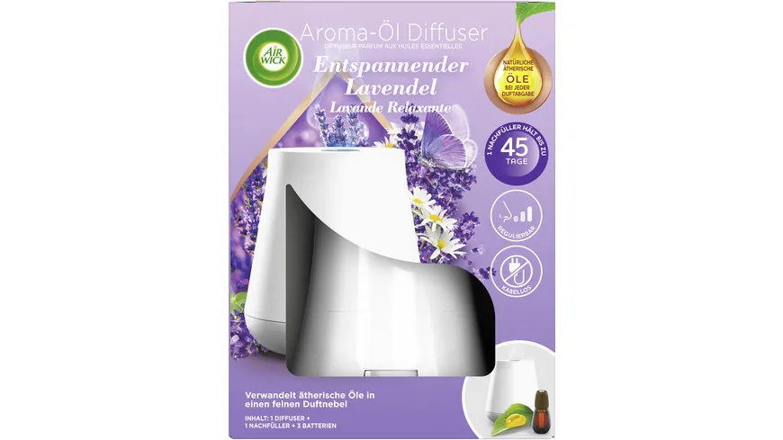 Air Wick Aroma-Öl Diffuser Starter-Set Entspannender Lavendel