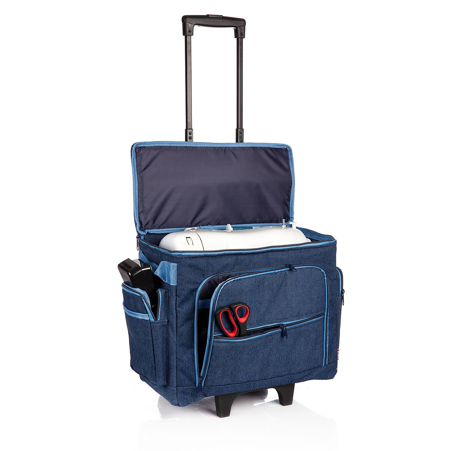 Prym Nähmaschinen-Trolley, jeans, Größe: 44 x 22 x 36 cm