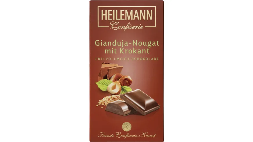 Heilemann Gianduja-Nougat mit Krokant in Edelvollmilch-Schokolade 100 g
