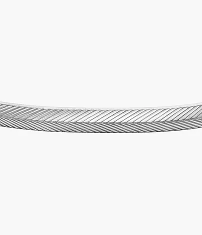 Fossil Armspange Harlow Linear Texture Edelstahl