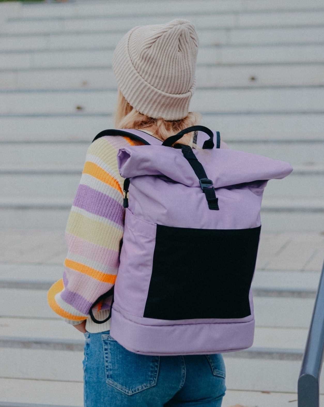 Anna und Oskar Wickelrucksack Hugo - nachhaltig, unisex (Wetbag, Kinderwagenaufhängung, Brustgurt)