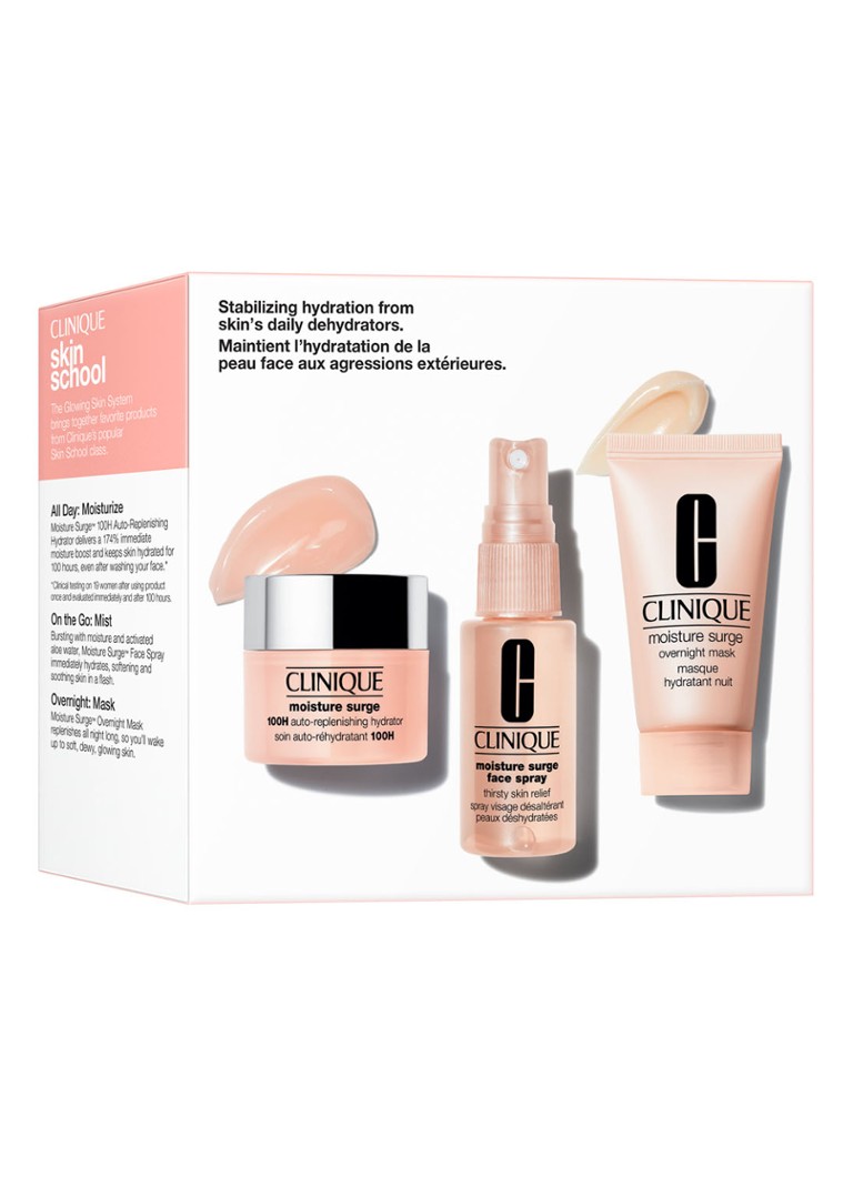 Rechizite școlare CLINIQUE Skin: Trusă esențială pentru îngrijirea pielii și un ten radiant.