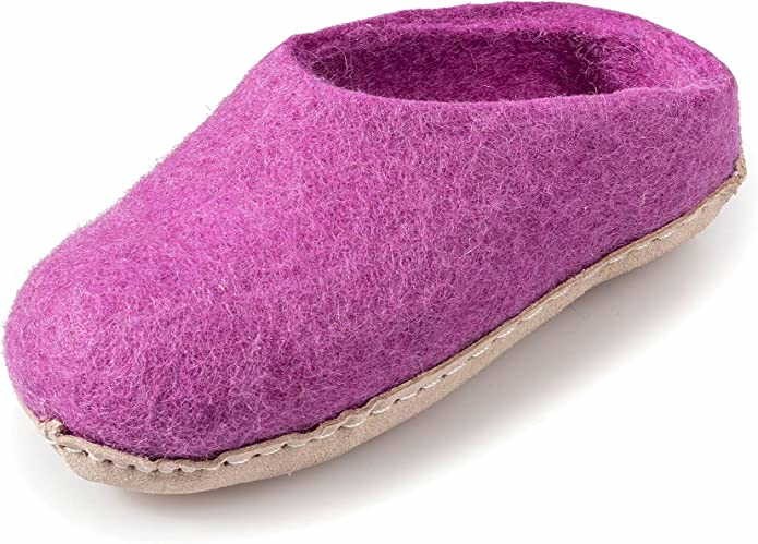 NATURLING Hausschuhe lila/pink Filz-Hüttenhausschuh wärmend, Beere