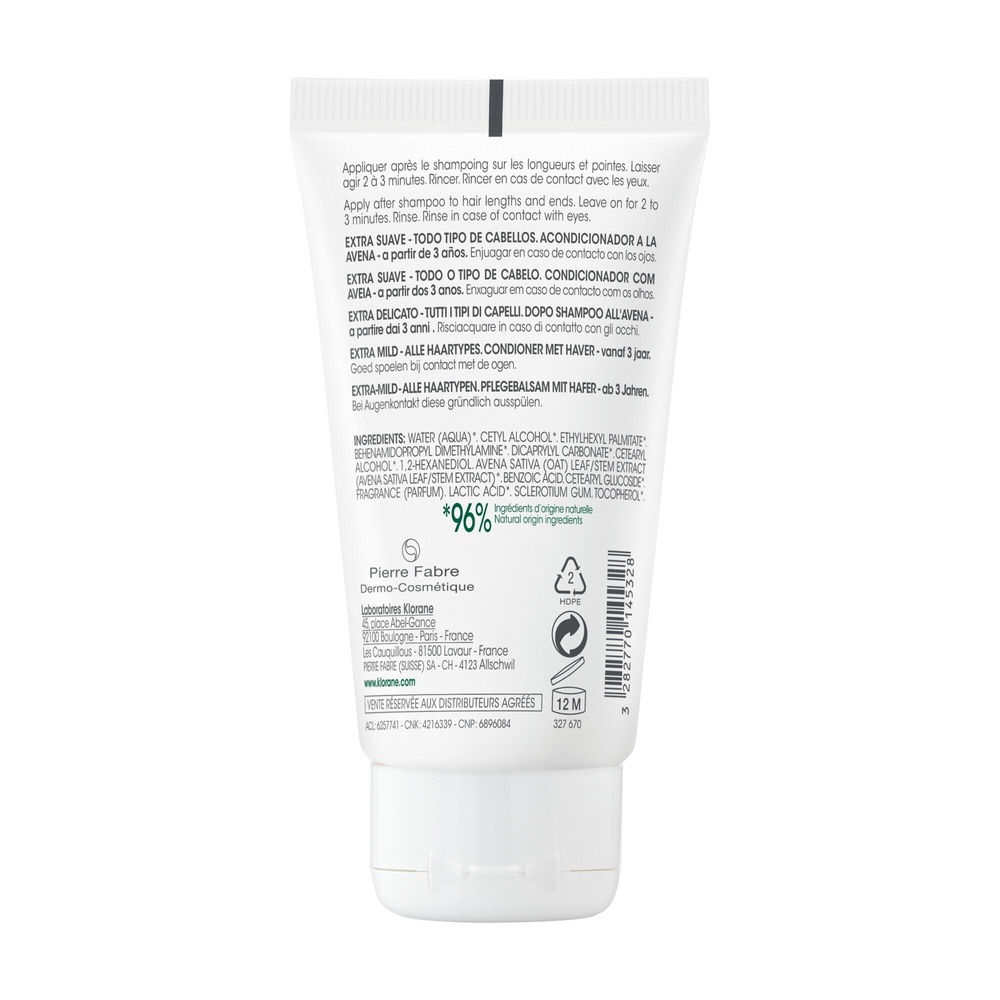 Klorane Avoine - Soin après-shampoing Extra-doux au lait d’Avoine Après shampoing