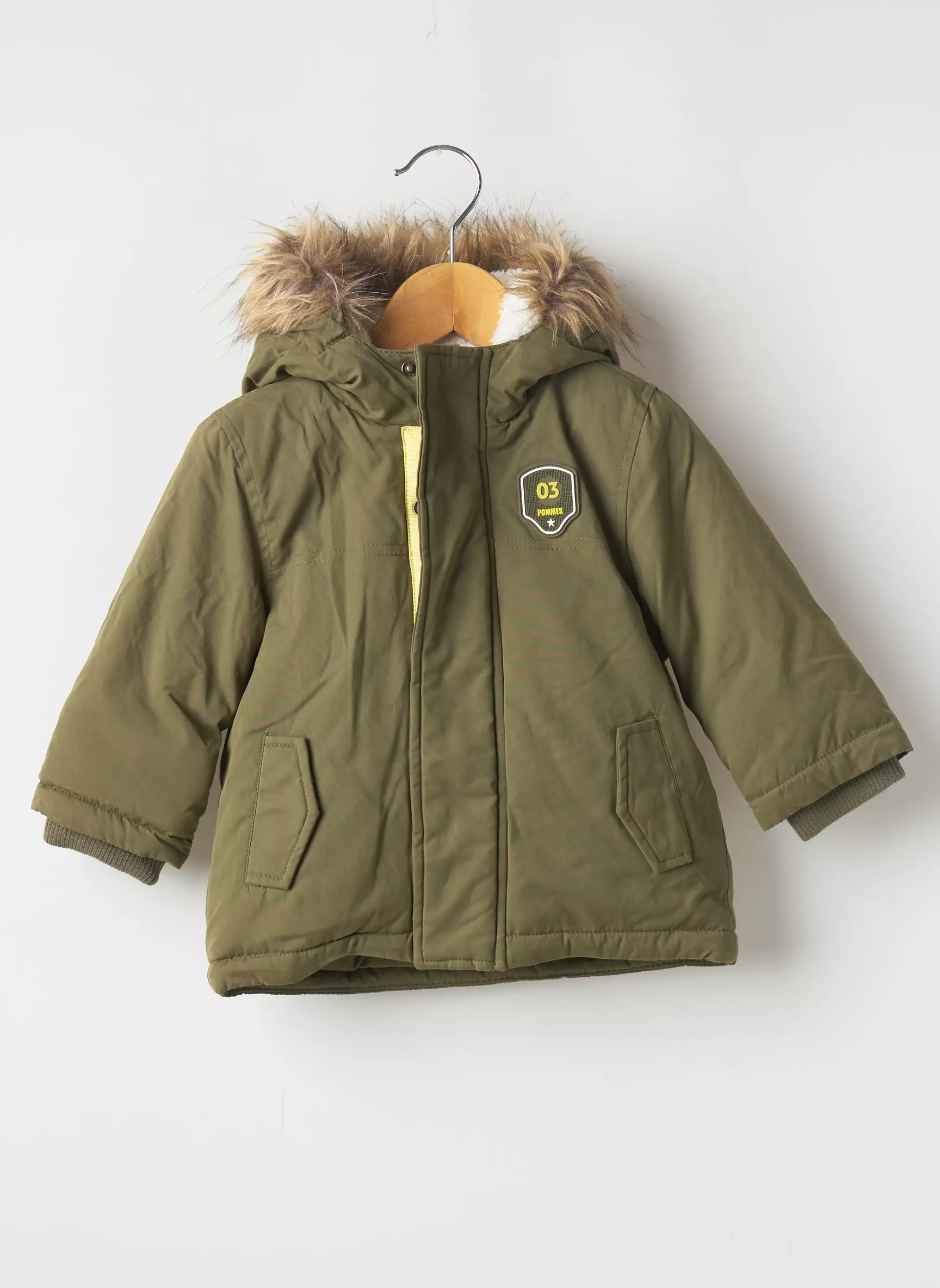 3 Pommes Parkas Garcon couleur vert