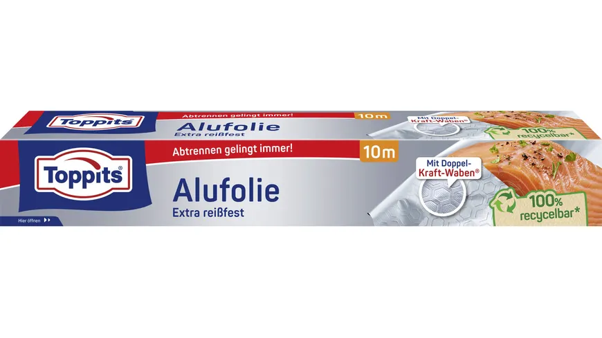 Toppits Alufolie extra reißfest 10 m