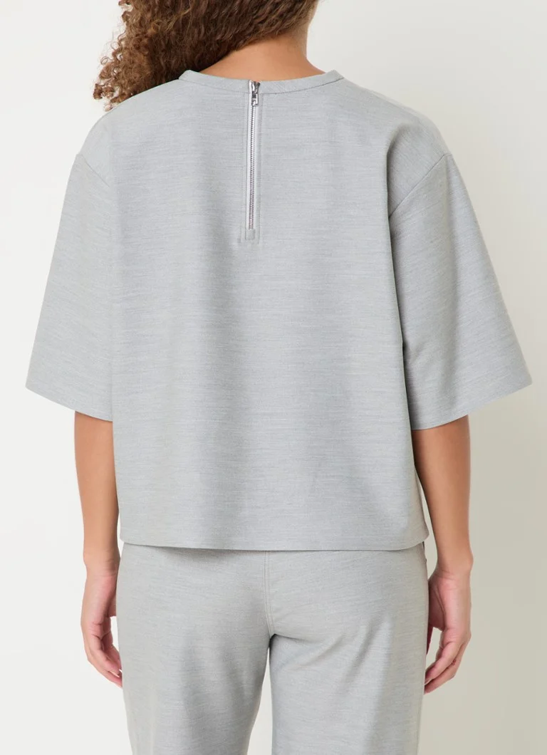Vanilia Top with round collar and stretch