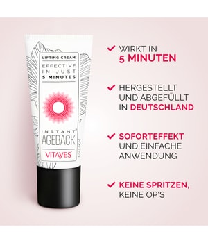 VITAYES Instant Ageback Gesichtscreme 15 ml