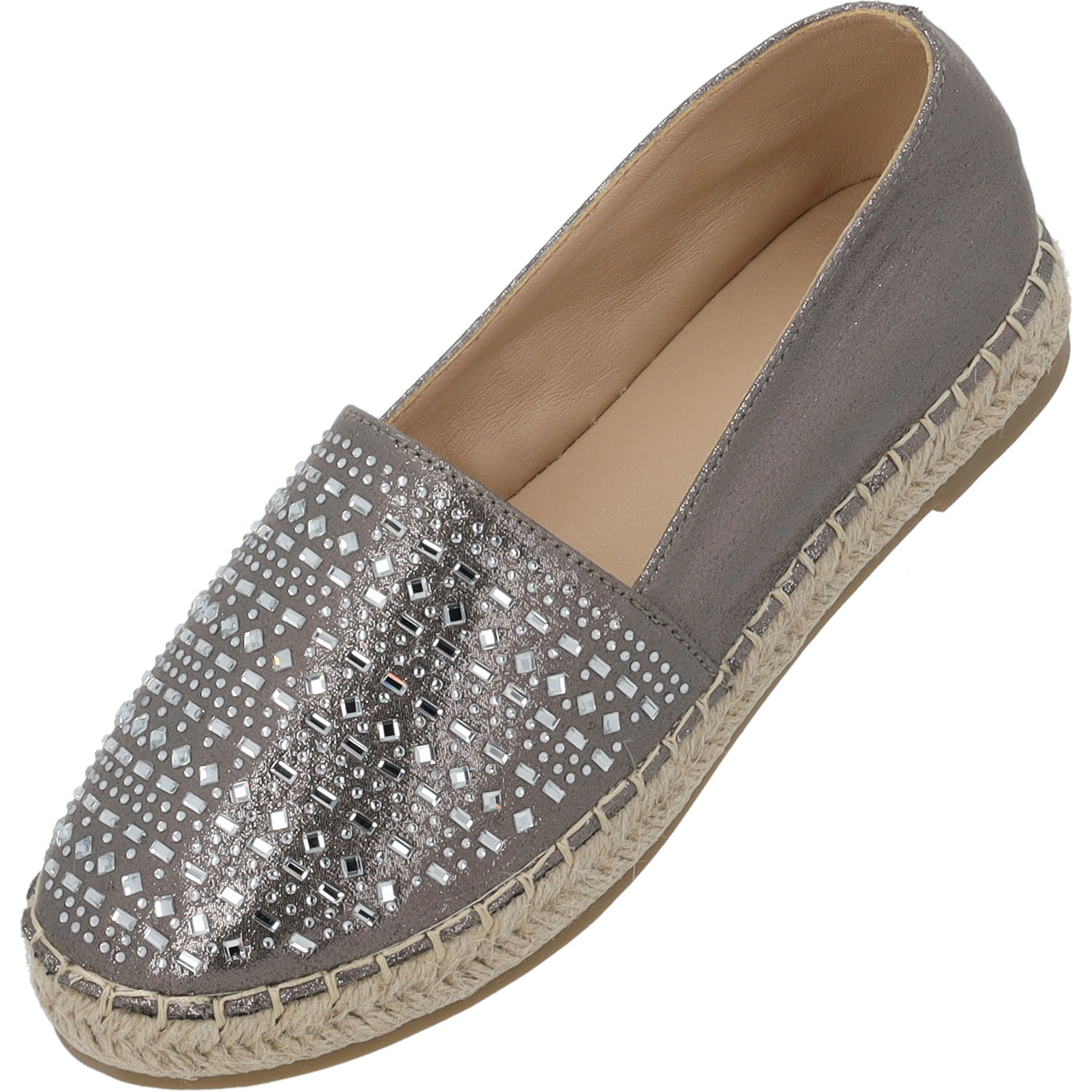 Palado Chesu by Sila Sahin, Espadrilles, Damen, Grau Metallic