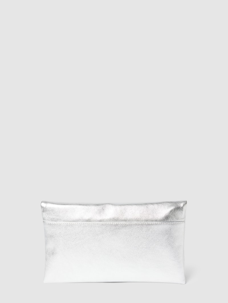 Clutch im Metallic-Look Modell 'Mimosa' in silber
