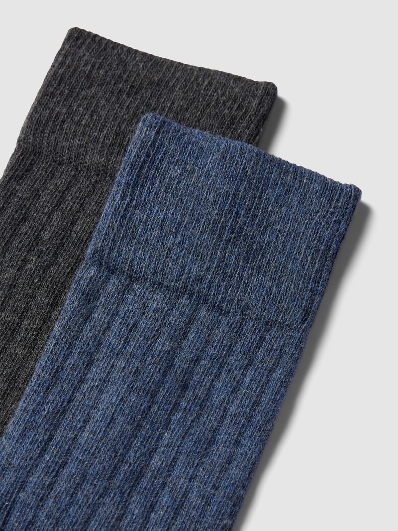 Socken mit Label-Detail im 2er-Pack in jeans meliert