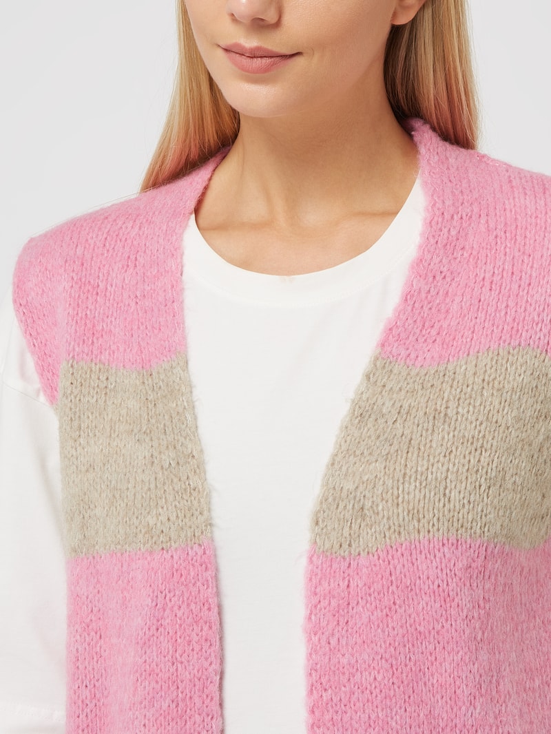 Weste in Strick-Optik in pink