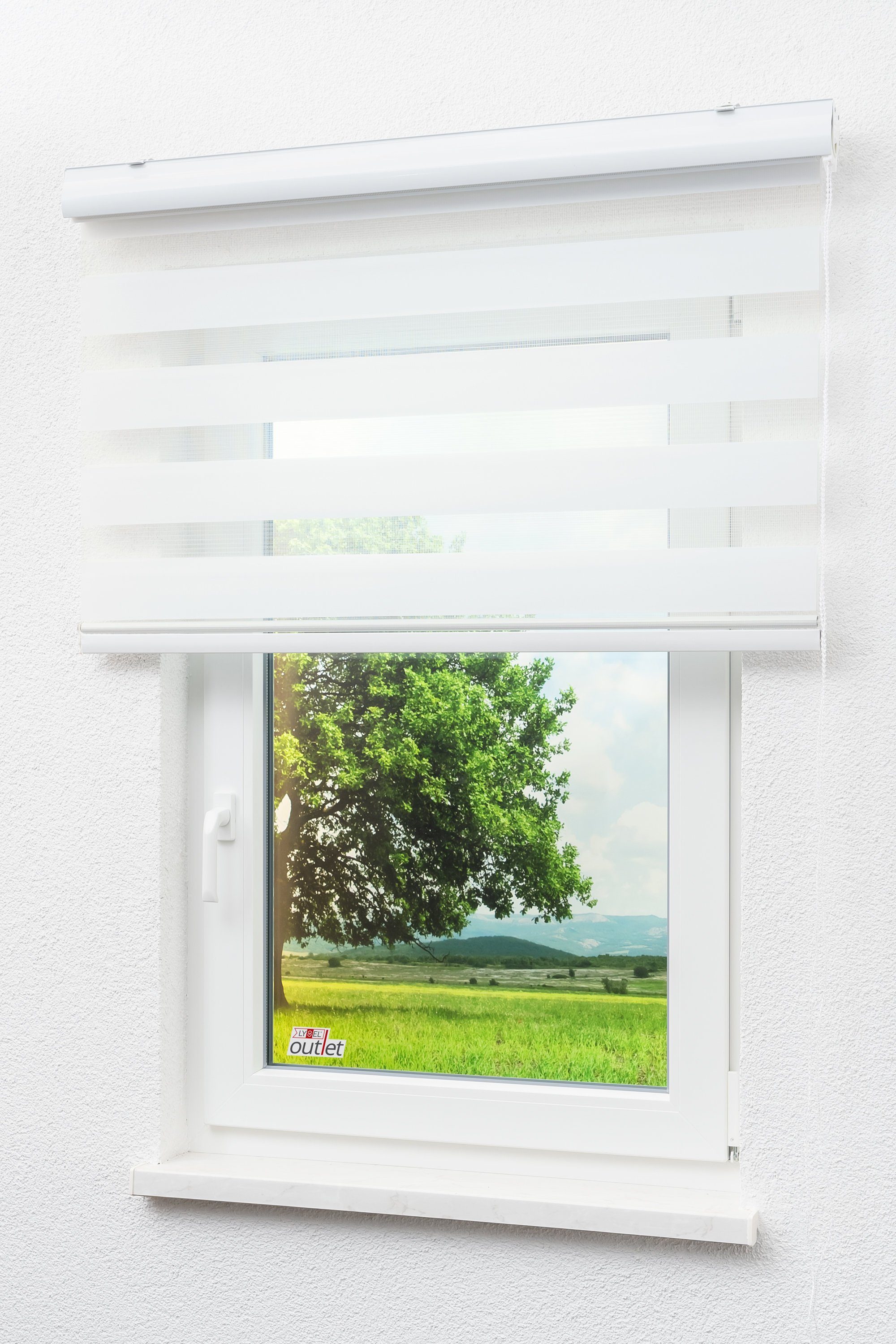 Rollo mit Blende, LYSEL®, blickdicht, HxB 130x40cm