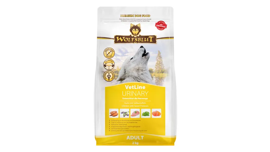 Wolfsblut Hundetrockenfutter VetLine Urinary 2 kg