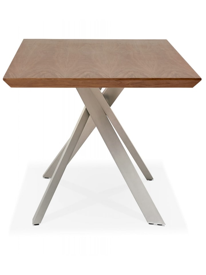KADIMA DESIGN Esstisch aus Walnussholz mit Metallgestell | Modern Elegant in Braun-Grau günstig kaufen onesize