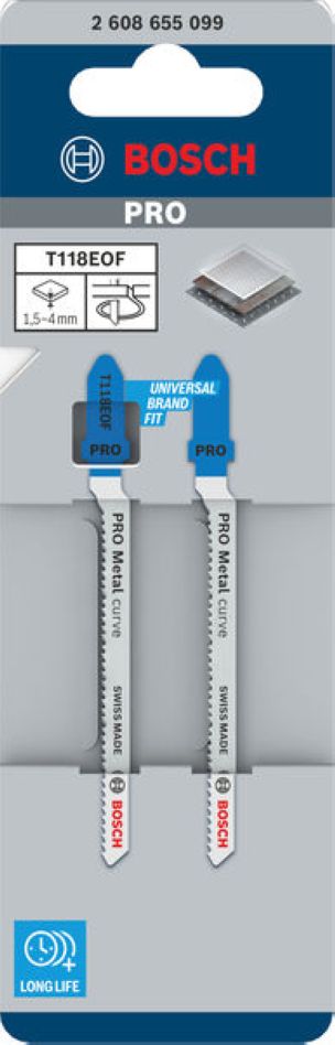 Bosch plavi pribor 2608655099 PRO Metal curve T118EOF list ubodne pile, 83 mm, 2 dijela