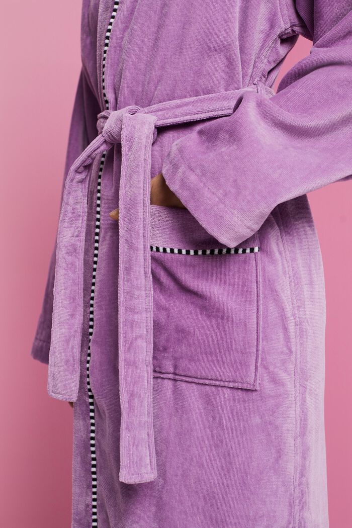 Velours-Bademantel, 100% Baumwolle