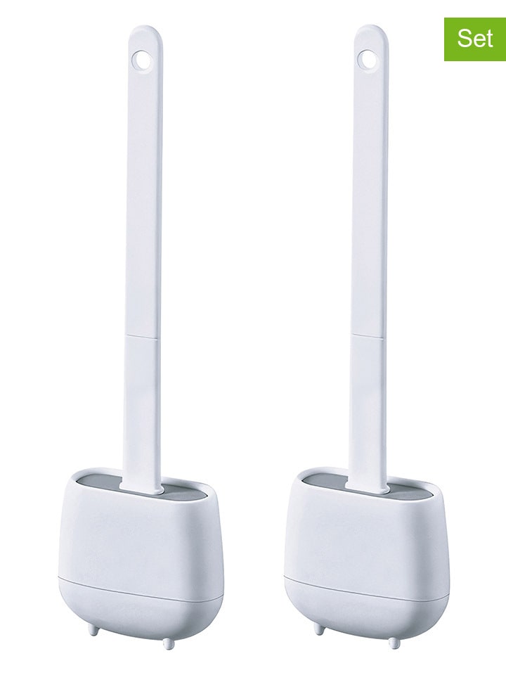Joybos 2er-Set: WC-Garnituren in Weiß - (B)11 x (H)36 x (T)3,5 cm günstig kaufen onesize