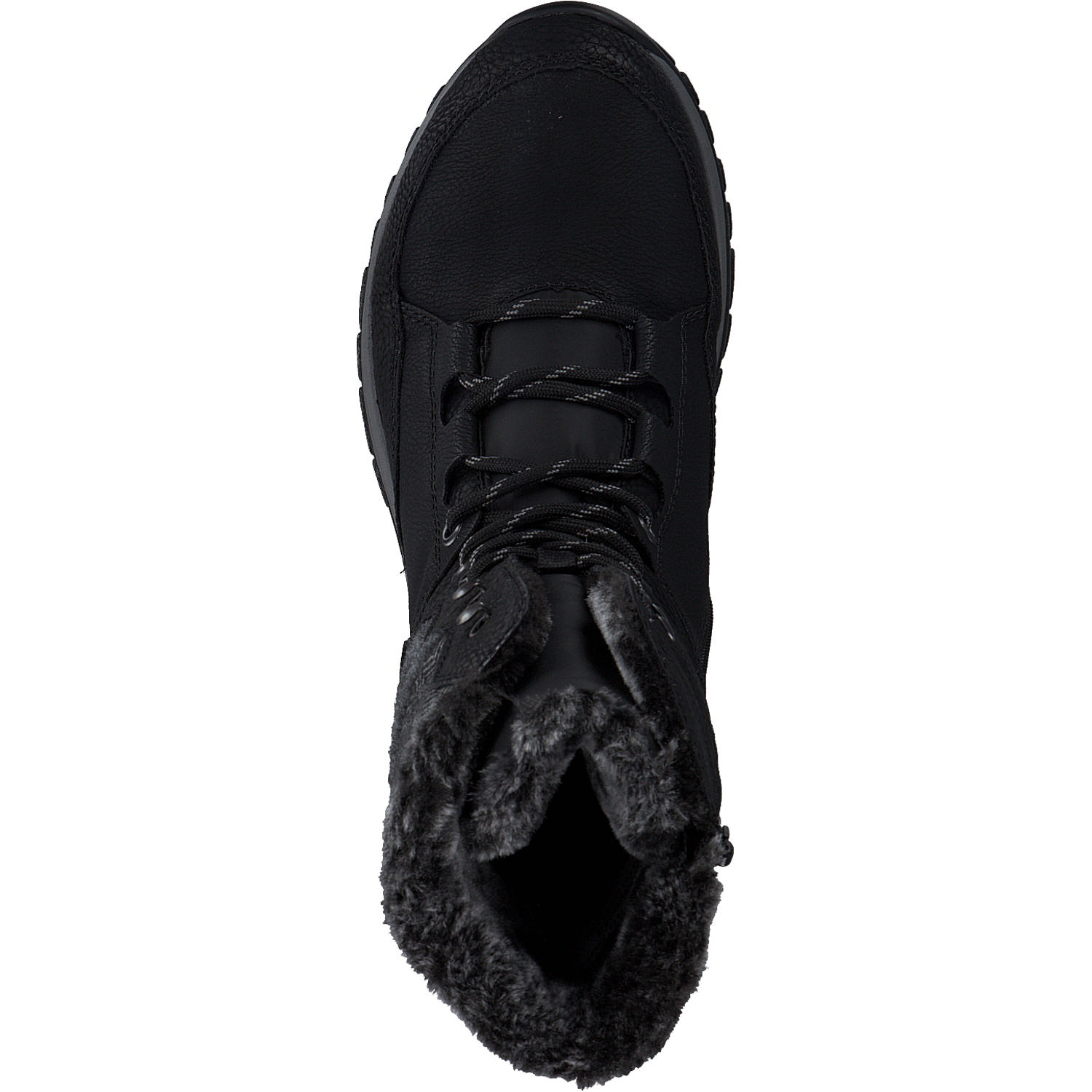 Rieker M9643, Schnürstiefel, Damen, schwarz/schwarz/grau/anthrazit