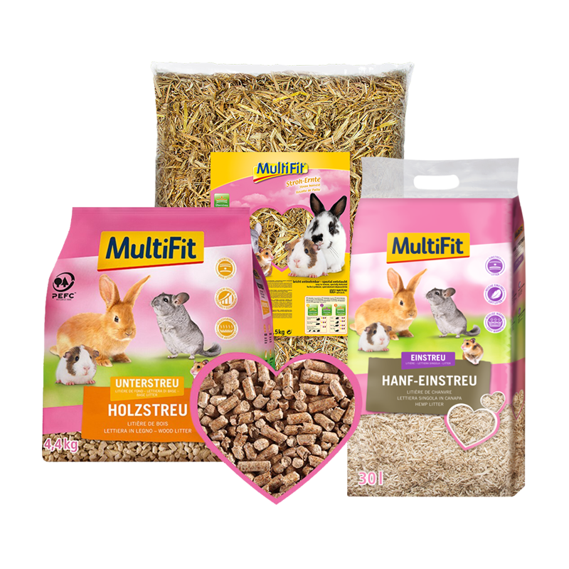 MultiFit Streu & Stroh MultiFit Streu-Set Holz + Hanf + Stroh