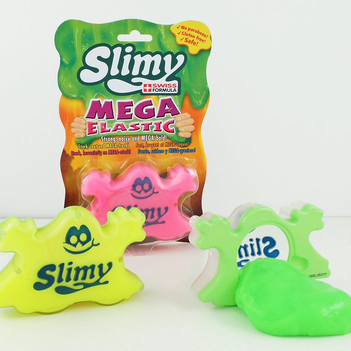 SLIMY® Mega Elastic 150g - Original Mega Slime Spielmasse für Spielspaß mit superdehnbarem Schleim in der Original Slimy Dose