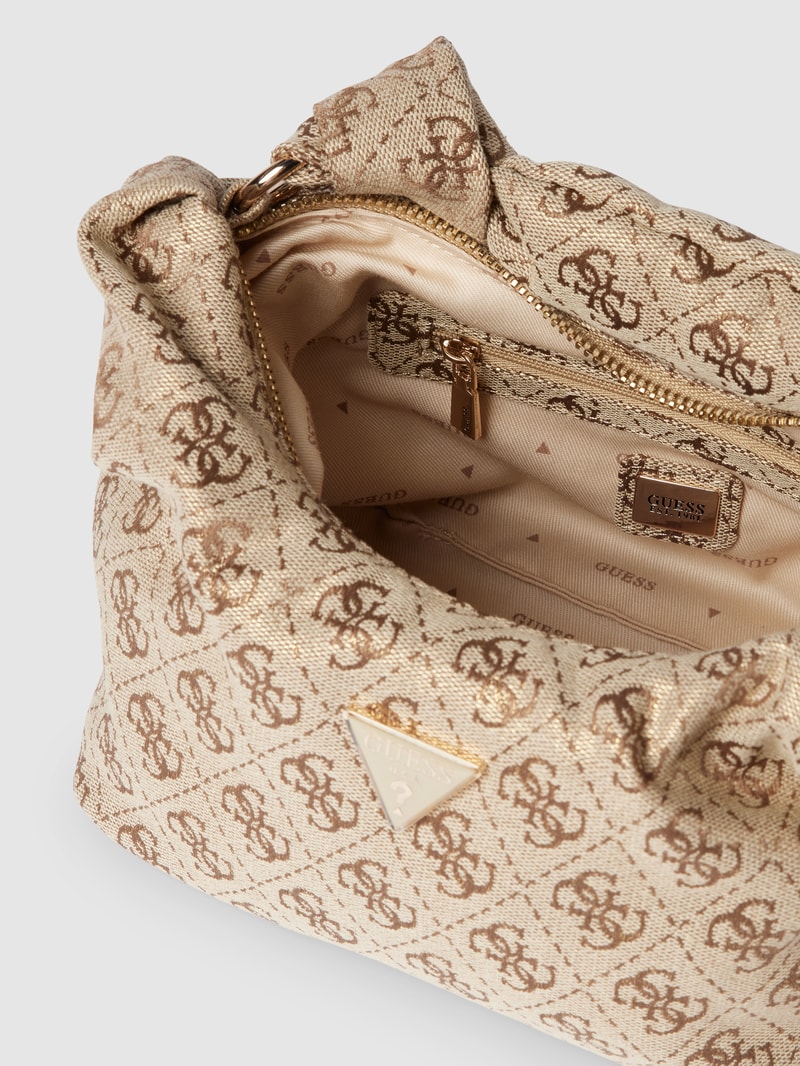 Handtasche mit Label-Details Modell 'VELINA' in gold