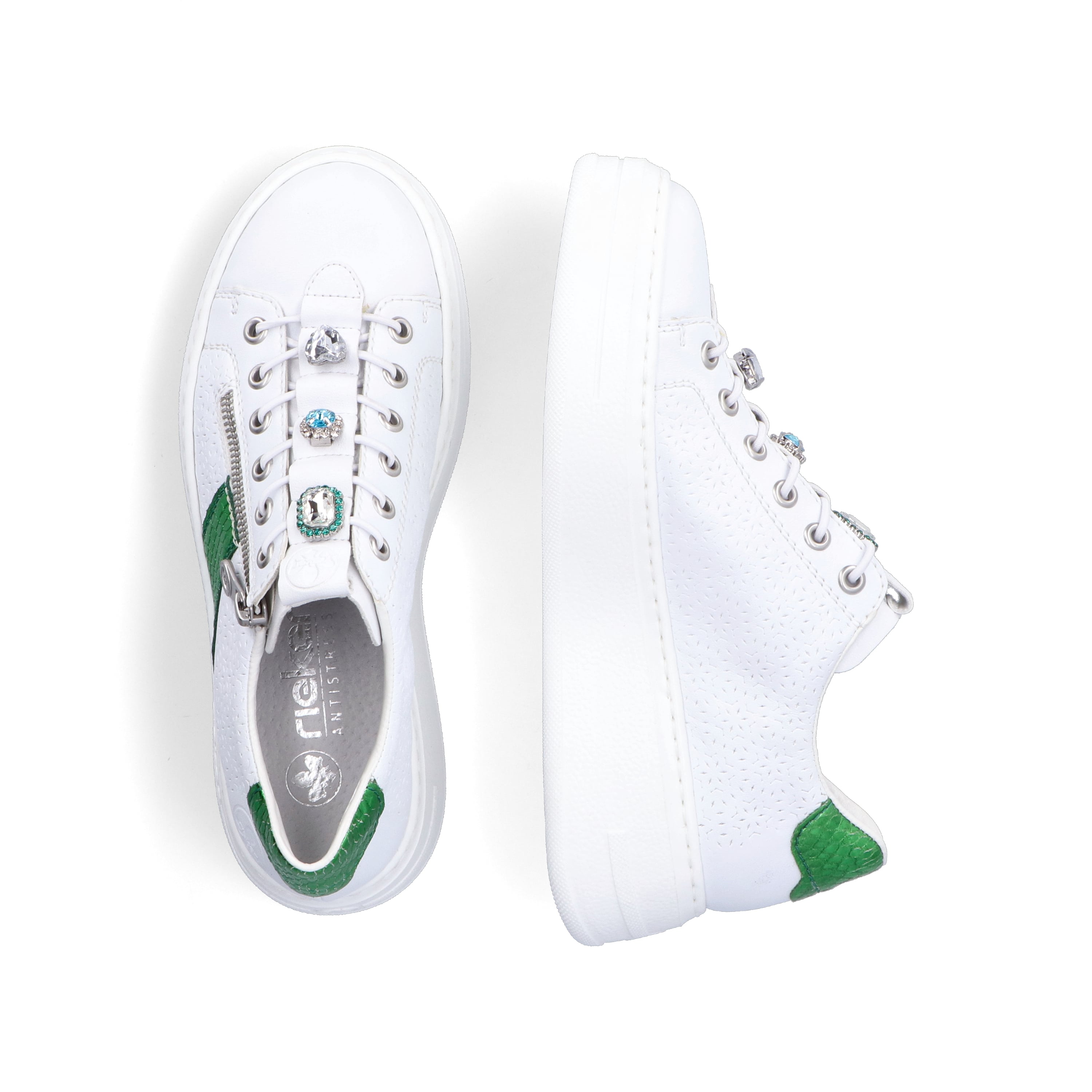 Rieker Damen Sneaker Low eisweiss