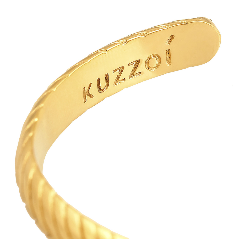 KUZZOI KUZZOI Bracelet Herren Armreif Oxidiert Offen Basic 925 Silber Bracelet