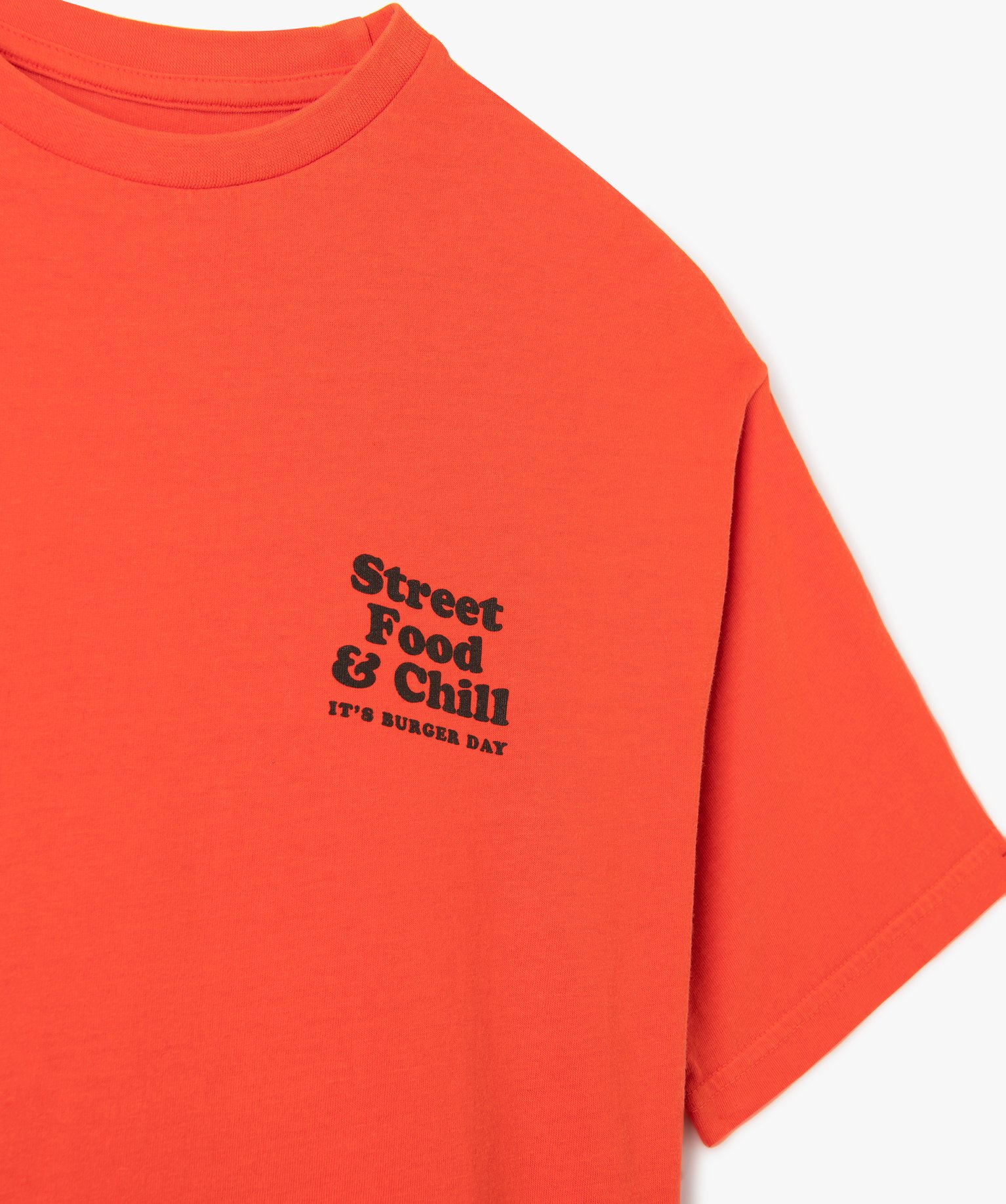 Tee-shirt Garçon à manches courtes avec large motif dans l... rouge | GEMO