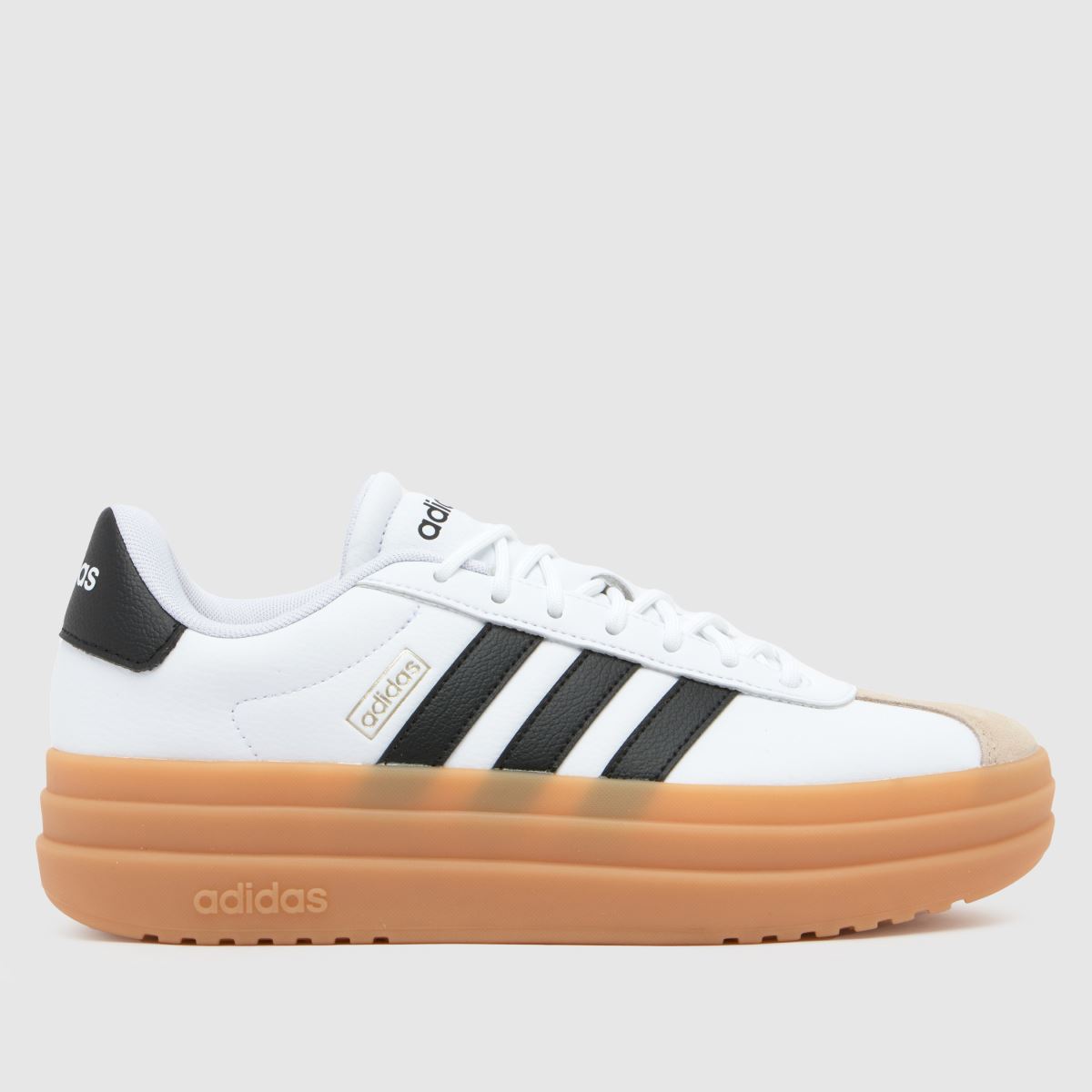 adidas vl court bold träningsskor i vitt och svart